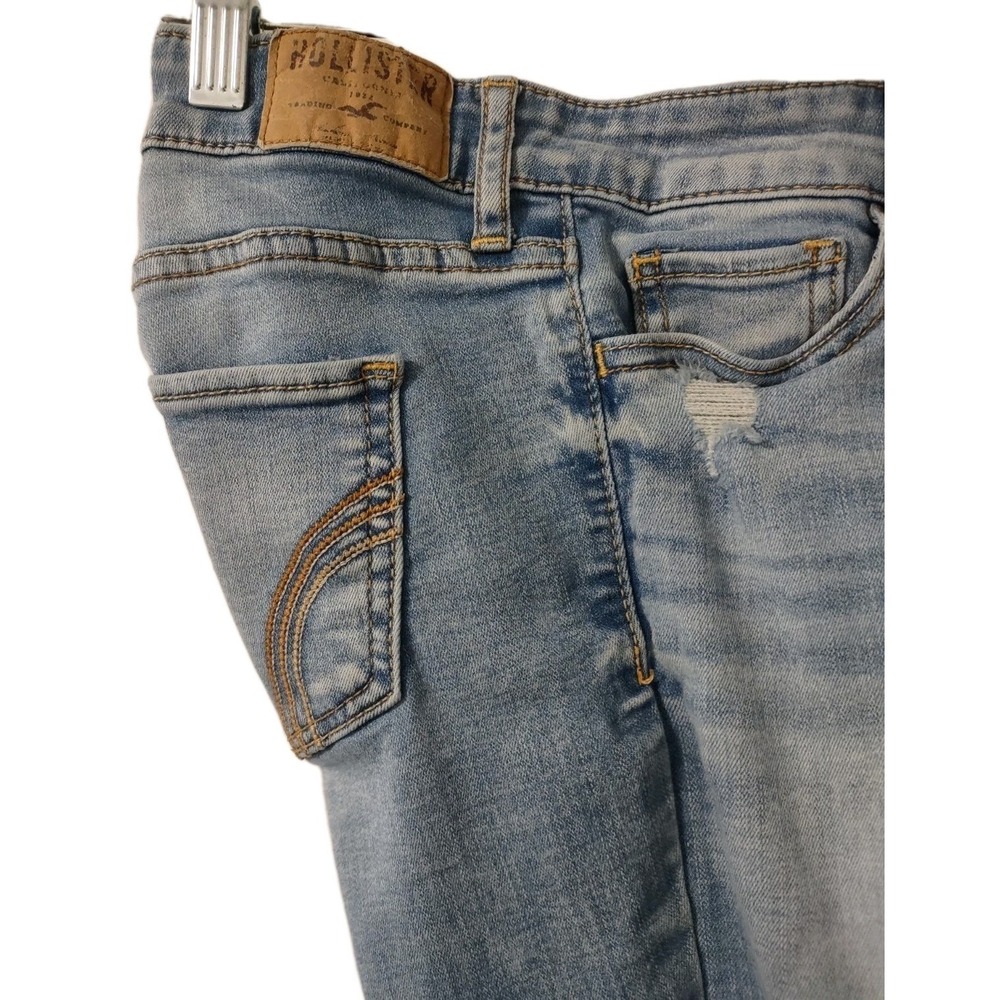 Hollister Jeans Women's Size 5 S Blue Denim  Skinny  Distressed Stretch  W27 L25 - Picture 14 of 15